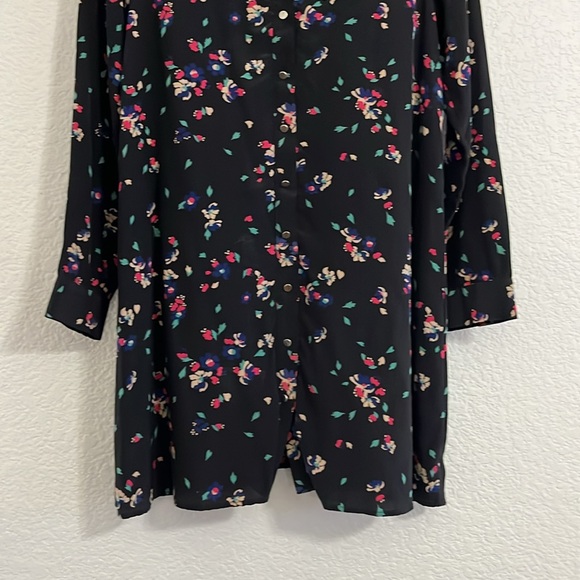 Sezane Floral Silk Shirt Dress - Picture 7 of 17
